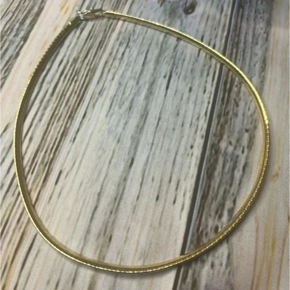 Two-Side Gold and Silver Snake Necklace